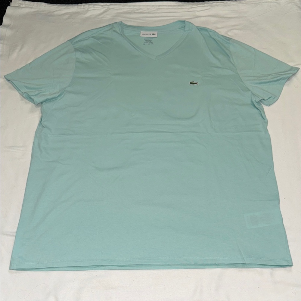Lacoste Men's Aqua V-Neck T-Shirt